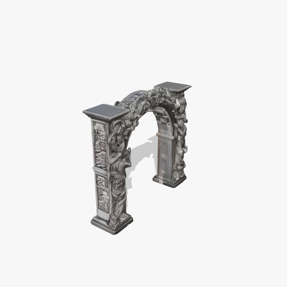 Baroque Stone Archway model pack